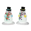 HOLLY HAT SNOWMAN SET OF 2 - LEMAX