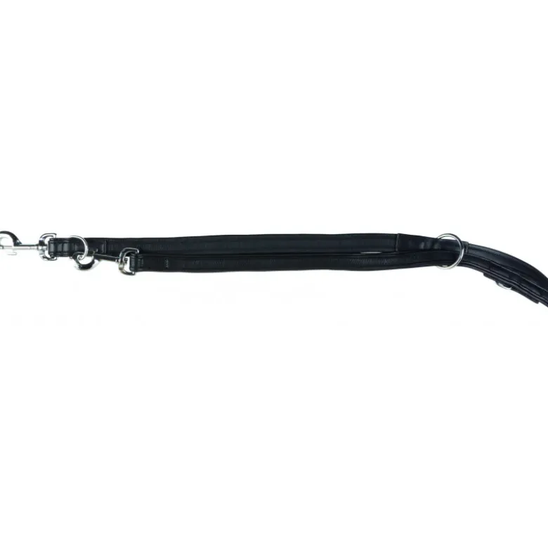 Laisse active comfort réglable M–L: 2m/25mm noir - TRIXIE