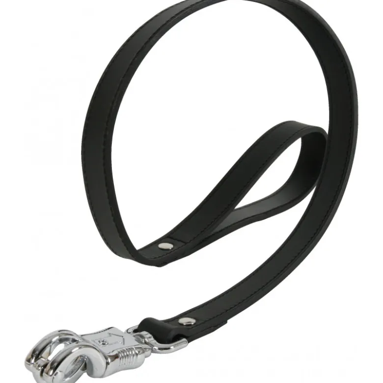 Laisse cuir panique 120cm noir - ZOLUX