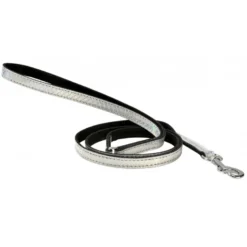 Laisse power reptile TU cuir argent - CANIFRANCE