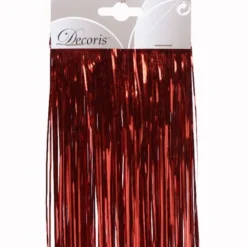 Lametta brillant 50x40cm rouge - DECORIS