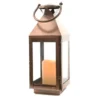 Lanterne flamme "cuivre" - 39 cm - LUMINEO