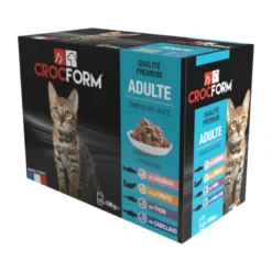 Émincés sauce Premium Adulte poisson 12x100g - CROCFORM