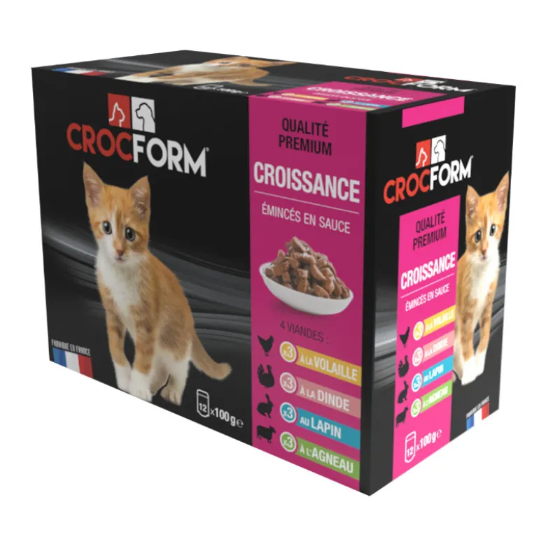 Émincés sauce Premium Croissance viande 12x100g - CROCFORM