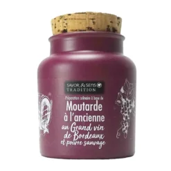 Moutarde à l'ancienne au vin et poivre 110g - SAVOR ET SENS