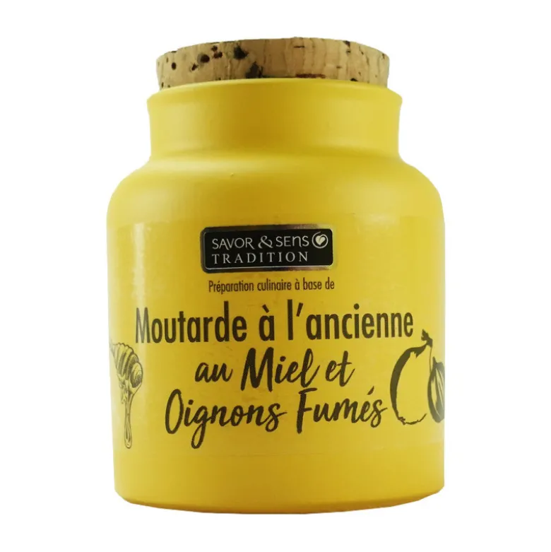 Moutarde à l'ancienne miel et Oignons fumés 110g - SAVOR ET SENS