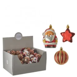 Ornement Père Noël boule incassable 3 pc ø3.5-H9 - EDELMAN