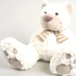 Ourson en peluche avec son écharpe - 18cm