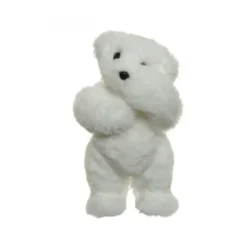 Ours peluche 55x65x60 blanc - DECORIS