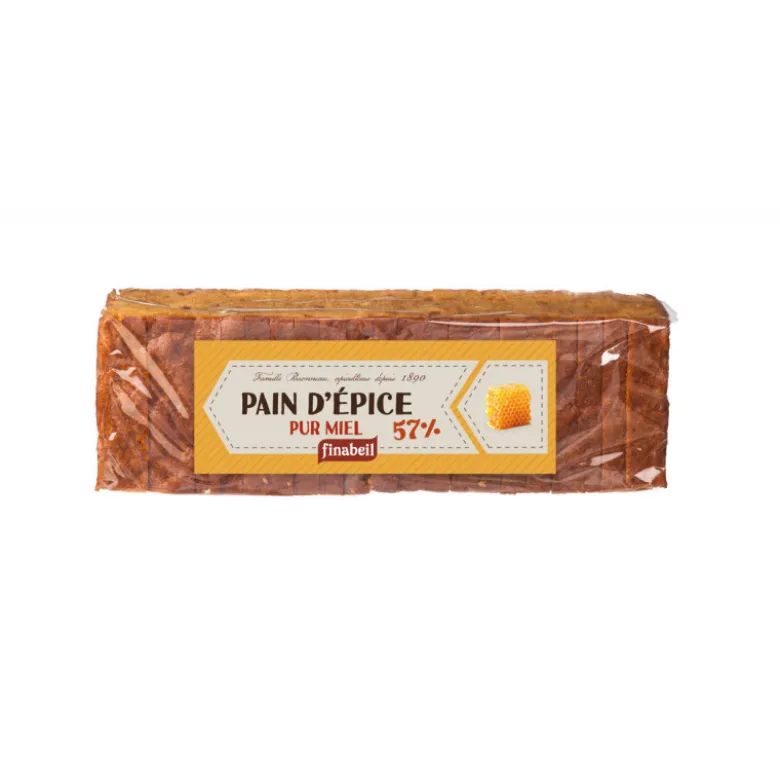 Pain d’épice tranché pur miel (57%) 300g - FINABEIL