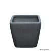 Pot carré en fibre gris anthracite - ø22 - DESJARDINS