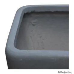 Pot carré en fibre gris anthracite - ø22 - DESJARDINS
