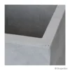 Pot carré en fibre gris clair - 61,5 cm - DESJARDINS