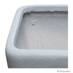Pot carré en fibre gris clair - ø22 - DESJARDINS