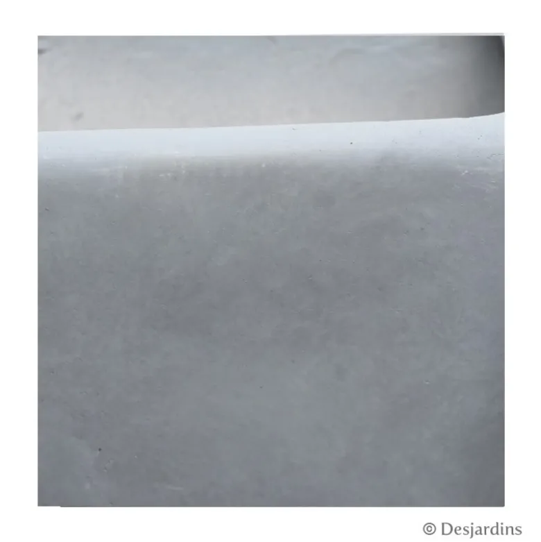 Pot carré en fibre gris clair - ø22 - DESJARDINS