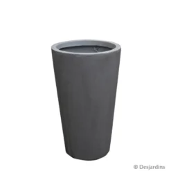 Pot conique en fibre gris anthracite - 51 cm - DESJARDINS