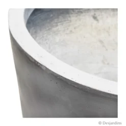 Pot conique en fibre gris clair - 41 cm - DESJARDINS