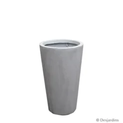 Pot conique en fibre gris clair - 41 cm - DESJARDINS