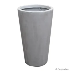 Pot conique en fibre gris clair- 71 cm - DESJARDINS