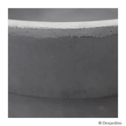 Pot rond en fibre gris anthracite - 31 cm - DESJARDINS