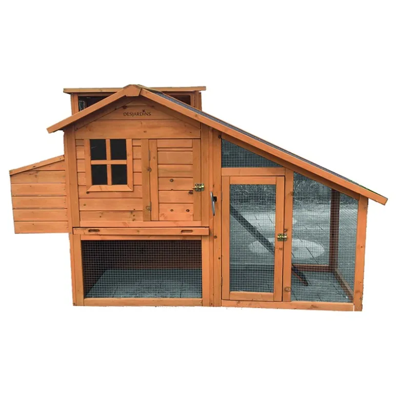 Poulailler en bois - 190 x 71 x 113 cm - marron - DESJARDINS