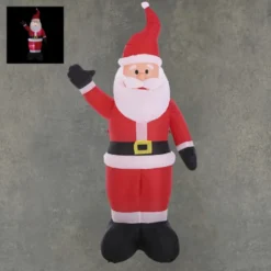 Père Noël gonflable LED 48x102-H183 rouge - EDELMAN