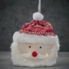 Père Noël tête acrylique LED pile 6x25-H22 rouge - EDELMAN