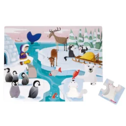 Puzzle tactile - La vie sur la banquise - 20Pcs - JANOD