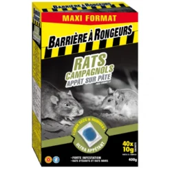 Rats&campagnols appât sur pâtée maxi format 400g - BARRIERE A RONGEURS