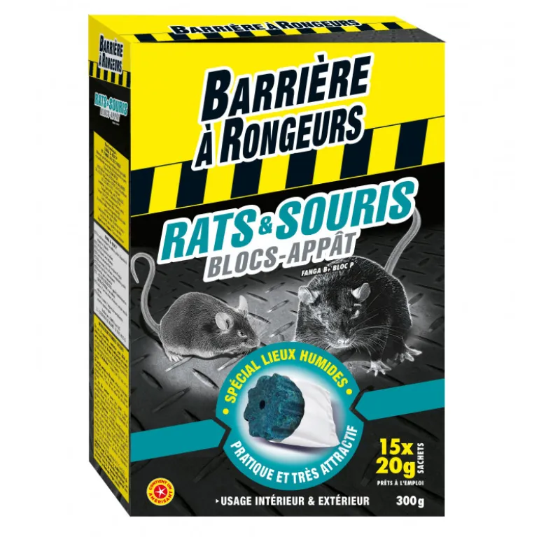 Rats&souris blocs-appats 300g - BARRIERE A RONGEURS