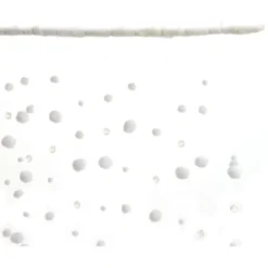 Rideau boule neige perle 90x200x3cm blanc - DECORIS
