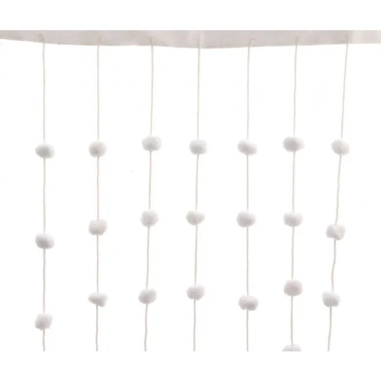 Rideau de flocons de neige 90x2m blanc - DECORIS