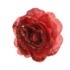 Rose artificiel sequin ø14x8.5 rouge - EVERLANDS