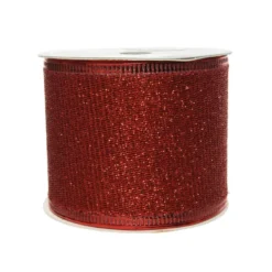 Ruban paillettes 270x6.3cm rouge - DECORIS