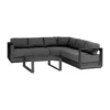 Salon d'angle Allure 5 places graphite - HESPERIDE