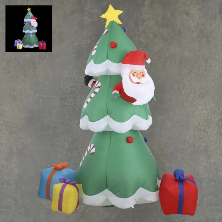 Sapin de Noël gonflable LED 140x190-H230 vert - EDELMAN