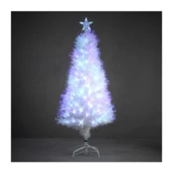 Sapin fibre optique blanc Dinard multicol. 150cm - LUCA LIGHTING