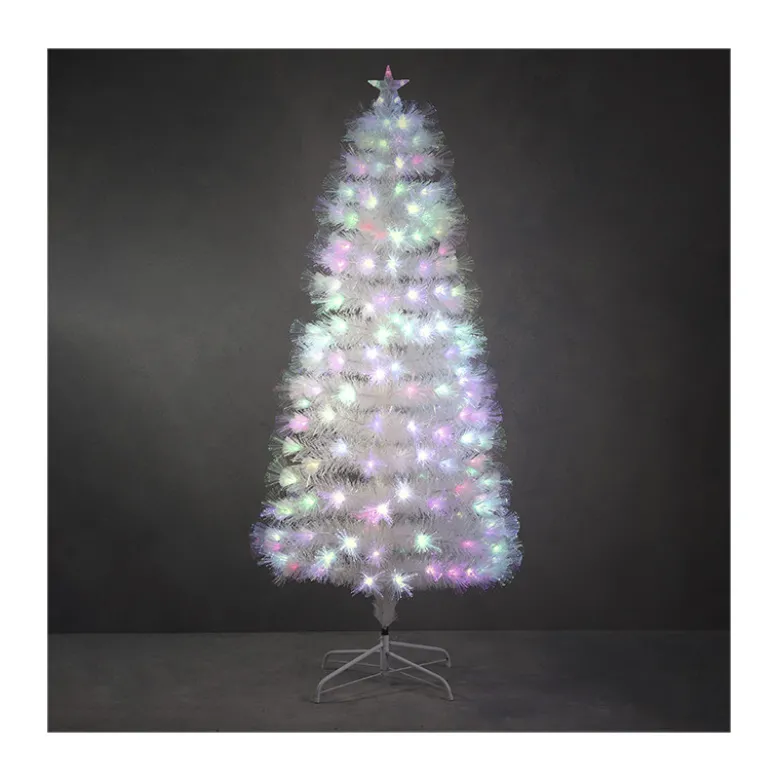 Sapin fibre optique blc Greenville multico.180cm - LUCA LIGHTING