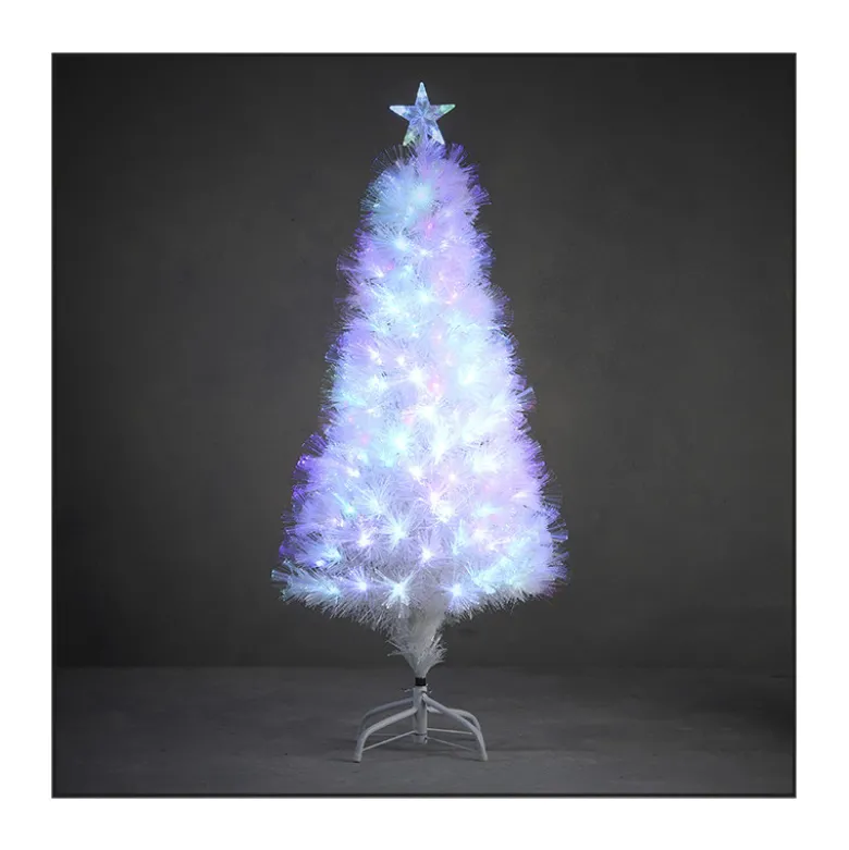 Sapin fibre optique blc Greenville multico.120cm - LUCA LIGHTING