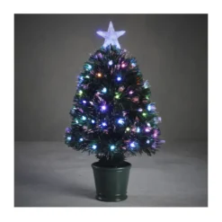 SAPIN FIBRE OPTIQUE VERT ABBEY MULTICOL. 60CM - LUCA LIGHTING