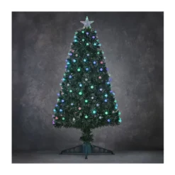 SAPIN FIBRE OPTIQUE VERT GENOVA MULTICOL. 90CM - LUCA LIGHTING