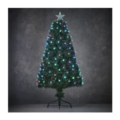 SAPIN FIBRE OPTIQUE VERT GENOVA MULTICOL. 120CM - LUCA LIGHTING