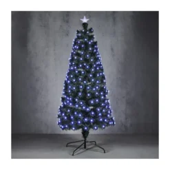 Sapin fibre optique vert Greenville bleu 180cm - LUCA LIGHTING