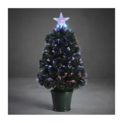 Sapin fibre optique vert Stratton multicol.60cm - LUCA LIGHTING