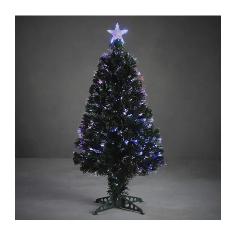 Sapin fibre optique vert Stratton multicol.90cm - LUCA LIGHTING