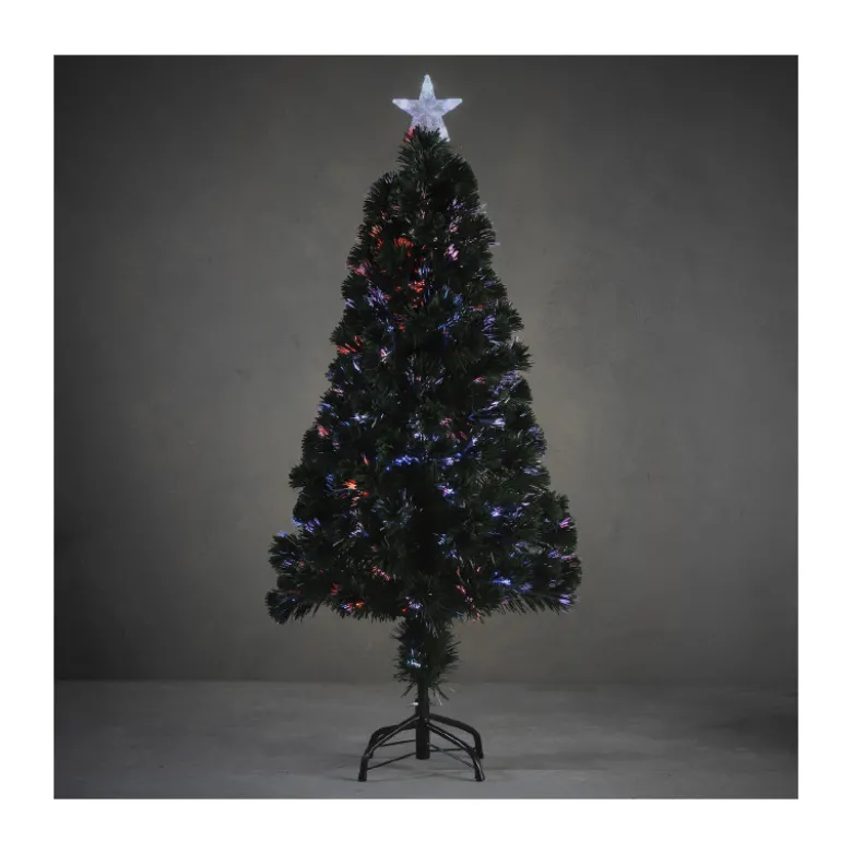 Sapin fibre optique vert Stratton multicol.150cm - LUCA LIGHTING