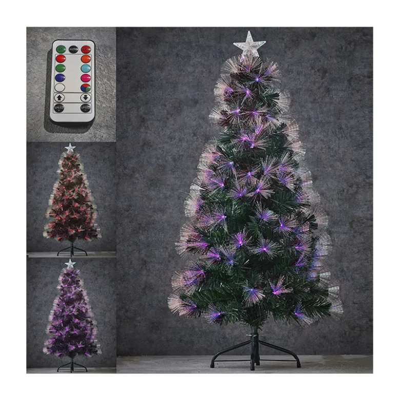 Sapin fibre optique vrt Greenville multico.120cm - LUCA LIGHTING