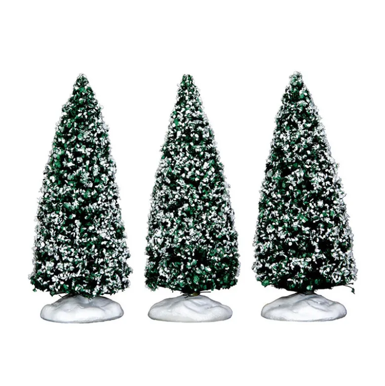 SNOWY JUNIPER TREE SMALL SET OF 3 - LEMAX