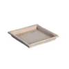Soucoupe carrée Goicoechea terre cuite étanche - 18x18cm