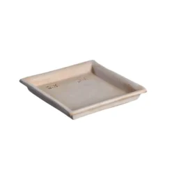 Soucoupe carrée Goicoechea terre cuite étanche - 18x18cm